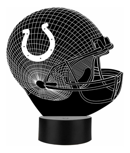 Lámpara 3d Casco Indianapolis Futbol Americano Art12667