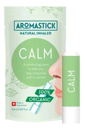 Inalador Nasal Calmante Aromastick Aromaterapia Calm - Suíça Cor Verde-claro