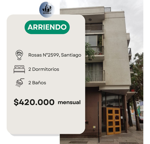 Arriendo Depto. Rosas 2599 - Santiago - 2h2b