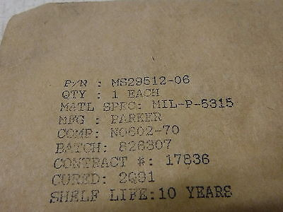 Parker O Ring Ms29512-06 Motor Parts Planes Aviation Ccu