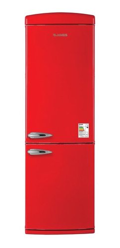 Imagen 1 de 4 de Refrigerador James Línea Retro  Rojo J373 Rr Laser Tv