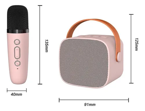 Parlante Bluetooth Karaoke 1 Micrófono Mini Altavoz Blanco