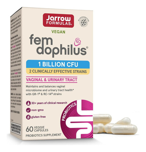 Fem-dophilus 1 Billion Cfu Jarrow Formulas 60 Cápsulas