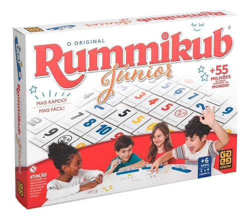 Rummikub Júnior - Jogo De Sequências - 2 A 4 Jogadores