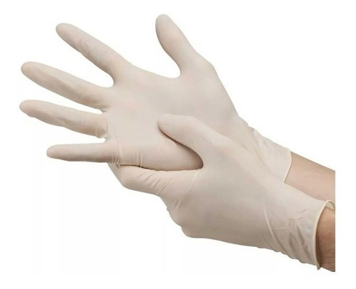 Imagen 1 de 3 de Guantes Latex Manejo Alimentos Laboratorio Limpieza Mecanica
