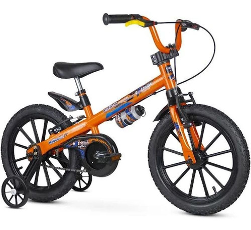 Bicicleta Infantil Masculina Aro 16 Extreme Laranja Nathor