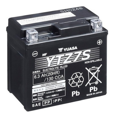 Bateria Yuasa Ytz7s Gel 6.3 Ah Marelli Sports