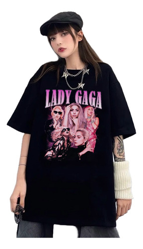 Remera Algodon Sin Género - Lady Gaga 001