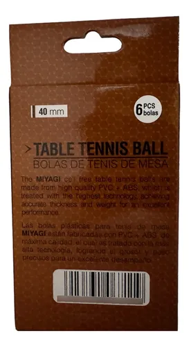 Bolas Para Ping Pong Miyagi 3 Estrellas Tt-9903 X6 Unidades