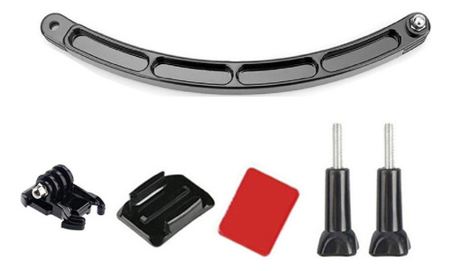 Suporte Braço Extensor Haste Capacete Arm Curvo Go Pro Sjcam Cor Preto