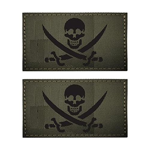 2 Piezas De Parches De Bandera Pirata Jolly Roger, Parc...