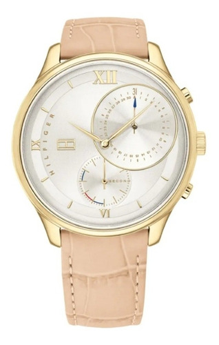 Relógio Tommy Hilfiger Feminino Couro Bege