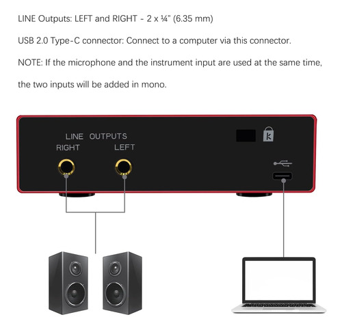 Interfaz De Audio Usb Con Pre Xlr De Micrófono, Interfaz De