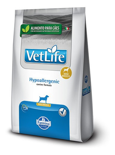 Alimento Vet Life Natural Canine Hypoallergenic para perro adulto de raza mini sabor mix en bolsa de 2kg