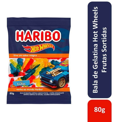 Bala De Gelatina Frutas Hot Wheels Haribo 80g