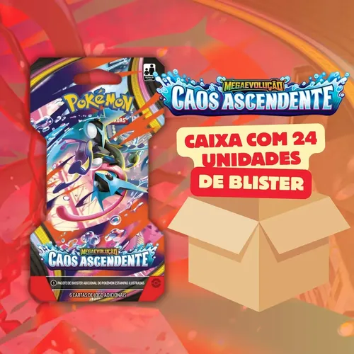 Pokemon Tcg Cxlacrada Blister Unitario Megaevolucao 24unid Caos Ascendente Portugues
