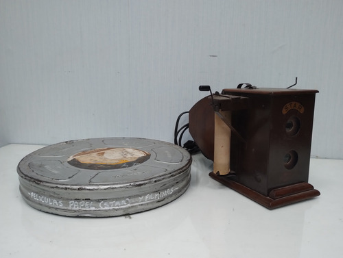 Antiguo Proyector Juguete Peliculas De Papel Con Animacion (Usado)