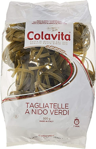 Tagliatelle Com Espinafre A Nido Colavita Grano Duro 500g