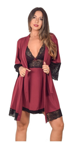 Robe Femino Hobby Roupão Feminino Sexy Lingerie Noite Lg016