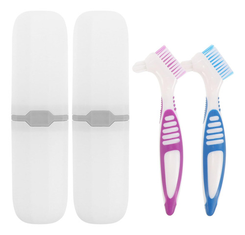 Healvian Juego De 2 Cepillos De Dentadura, Mini Cepillo De D