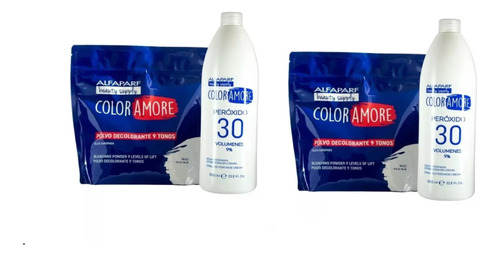 2 Decolorante En Polvo 9 Tonos Color Amore 500g + Peroxido1l