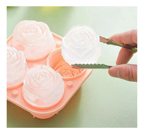 Molde De Hielo Con Forma De Rosa