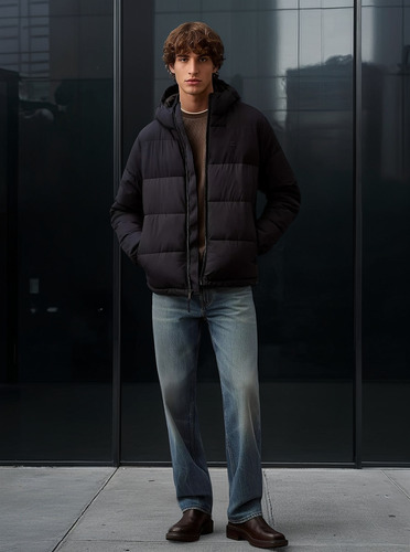 Chamarra Calvin Klein Puffer Jacket Casual Hombre - Original