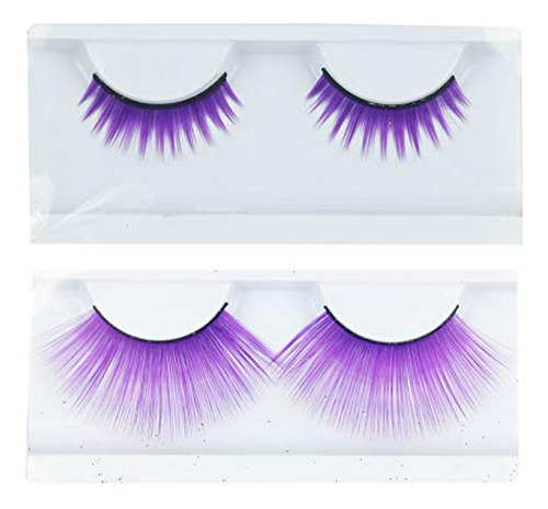 Pestañas Postizas - Set Of 2 Neon False Lashes! 6 Bright Bea