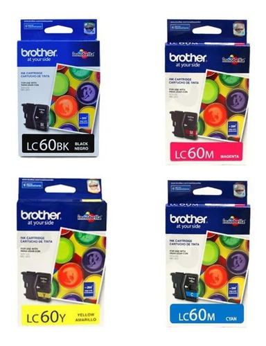 Cartucho Brother Lc60 Negro + Lc60 Color Dcp-j140w Mfc-j265w