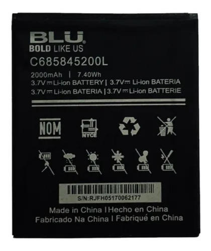 Bateria Pila Para Blu Studio C Hd S090q