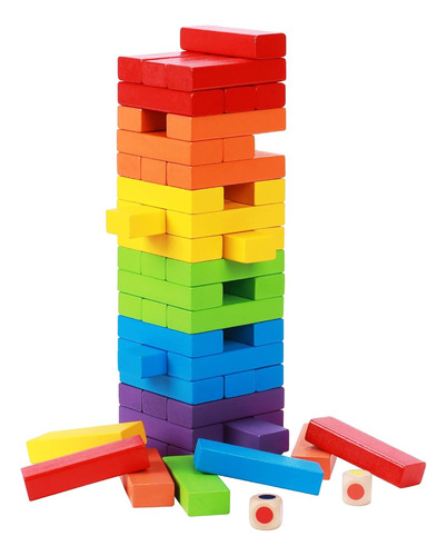 Jenga Juego Bloques De Madera 48 Piezas Para Niños Y Adultos