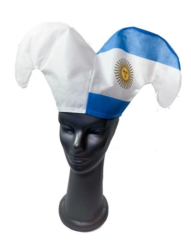 Gorro Argentina Mundial Arlequin X10 Cotillon Sergio Once