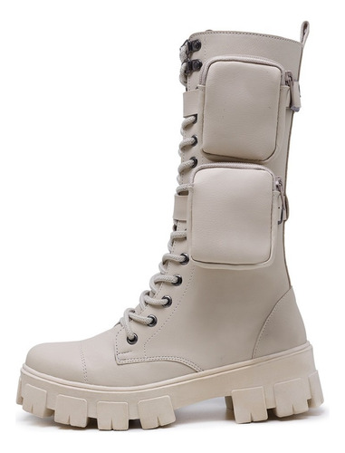 Bota Feminina Cano Alto Com Bolsa Alternativa Off Ref 008