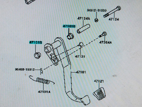 Buje Bocina Pedal Croche Frenos Toyota Hilux Motor 2rz  3rz 