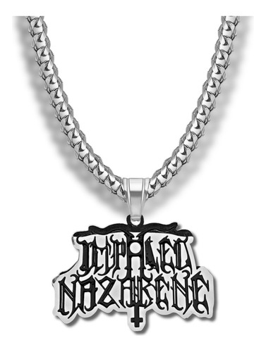 Collar Hombre Mujer Con Dije Banda De Metal Impaled Nazarene