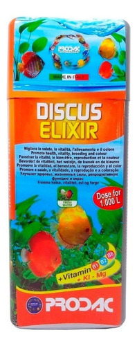 Prodac Discus Elixir 500ml Vitamina P Peixes Discos Aquários