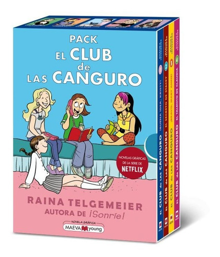 PACK EL CLUB DE LAS CANGURO, de Telgemeier, Raina. Editorial Maeva Ediciones, tapa blanda en español