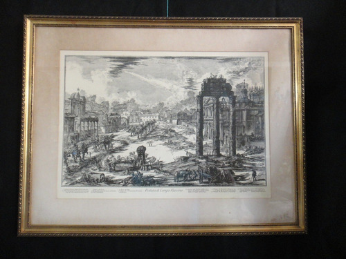 Grabado  Veduta Di Campo Vacciño Giovanni Battista Piranesi