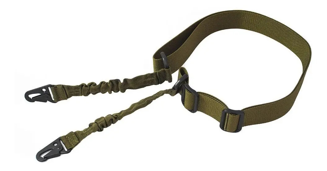 Bandoleira Tática AVB 2 Pontas Nylon 1,3m Verde Oliva SG-057 para Rifles
