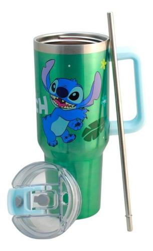 Termos Disney Stitch 1.2 Litros C/u Acero Inoxidable 2 Pzas Azul