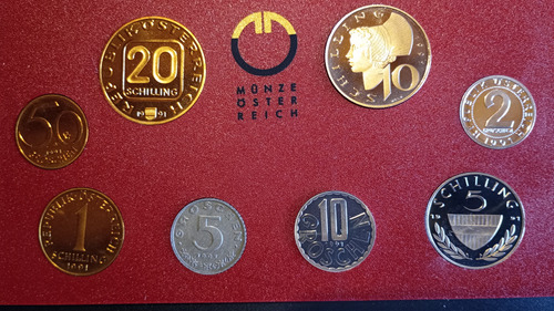 Monedas Austria 1991 Proof. Con Caja Y Estuche Lp 039