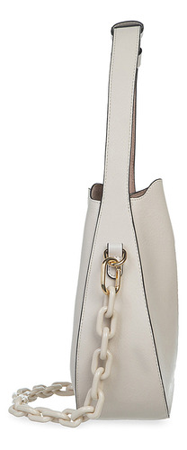 Bolsa Hobo Cloe Para Mujer Doble Función Asa Intercambiables Color Nude