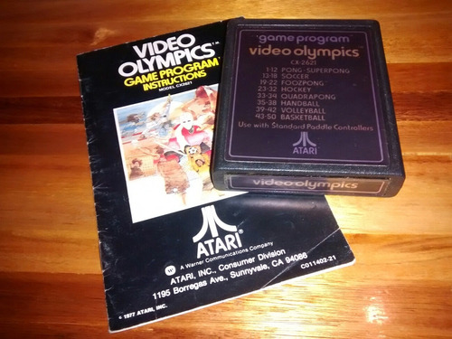Imagen 1 de 4 de Atari Videojuego Video Olympics + Manual De 1977