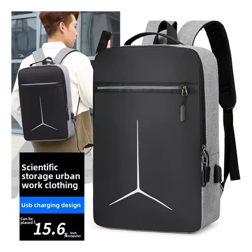 Mochila Para Notebook 15.6 Resistente Reflectante Usb