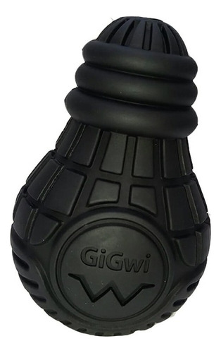 Juguete Premium Gigwi Dispensador Para Perros Bulb Rubber L Color Negro