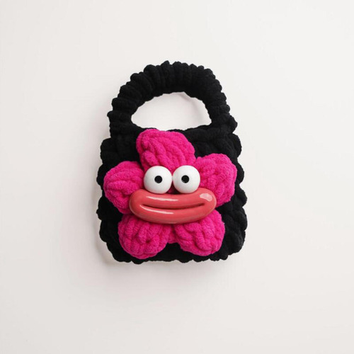 4 Funda Para Auriculares, Hecha A Mano, De Punto, Minibolso