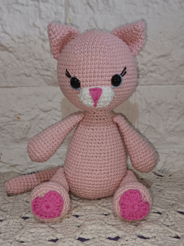 Muñeco Gatita Amigurumi Tejida A Crochet 