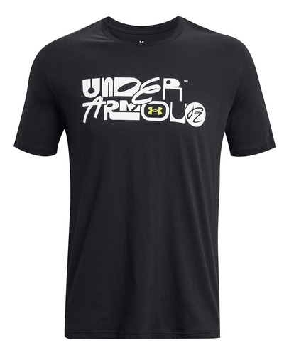 Polera Ua Mixed Wordmark Hombre Negro Under Armour