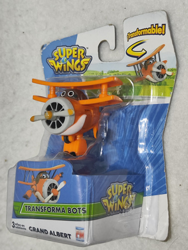 Grand Albert Super Wings Transforma Bots Figura 6cms