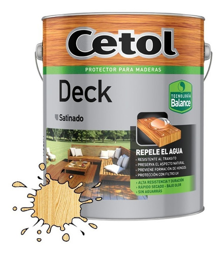 Cetol Deck Balance Al Agua Sin Olor X 4 Lt